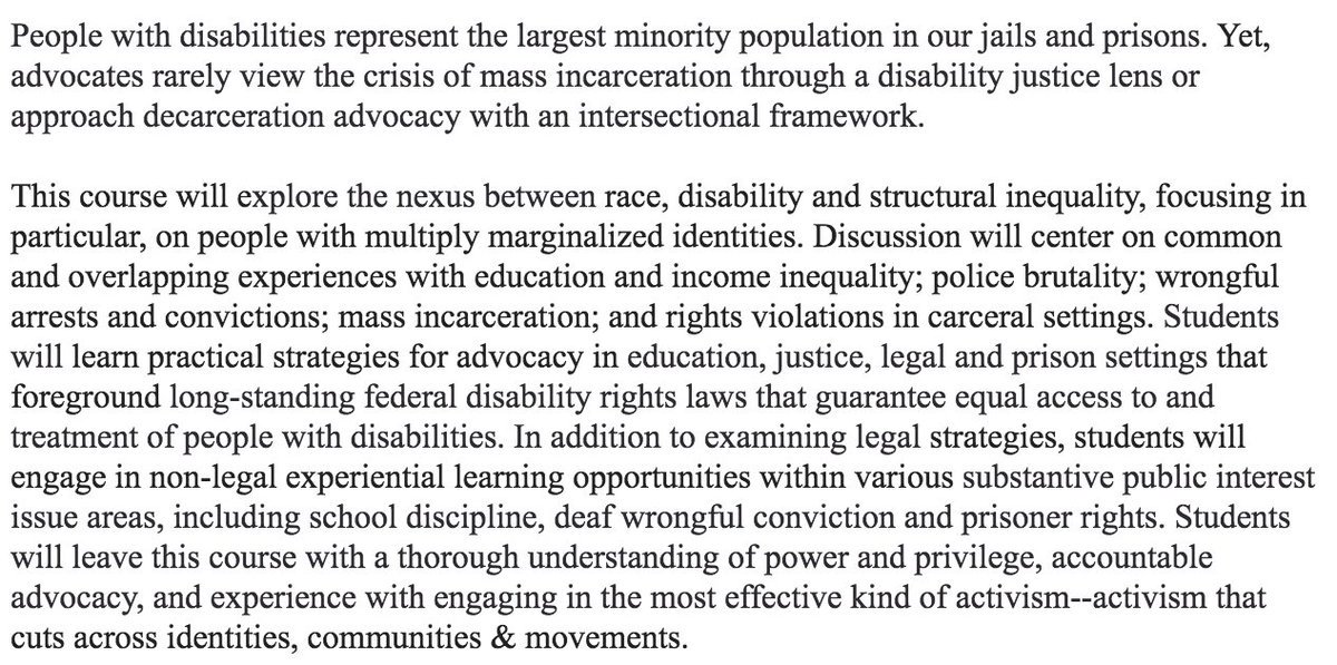 #DisabilityJustice in the Age of #MassIncarceration syllabus for more info: https://t.co/nxHmgzuvUH 
#AffectConf
#DisabilitySolidarity https://t.co/0foF2OBSF7